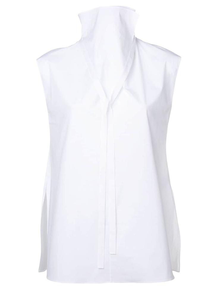 Theory High Neck Sleeveless Blouse - White