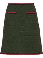 Miu Miu Textured Knit Short Skirt - Green