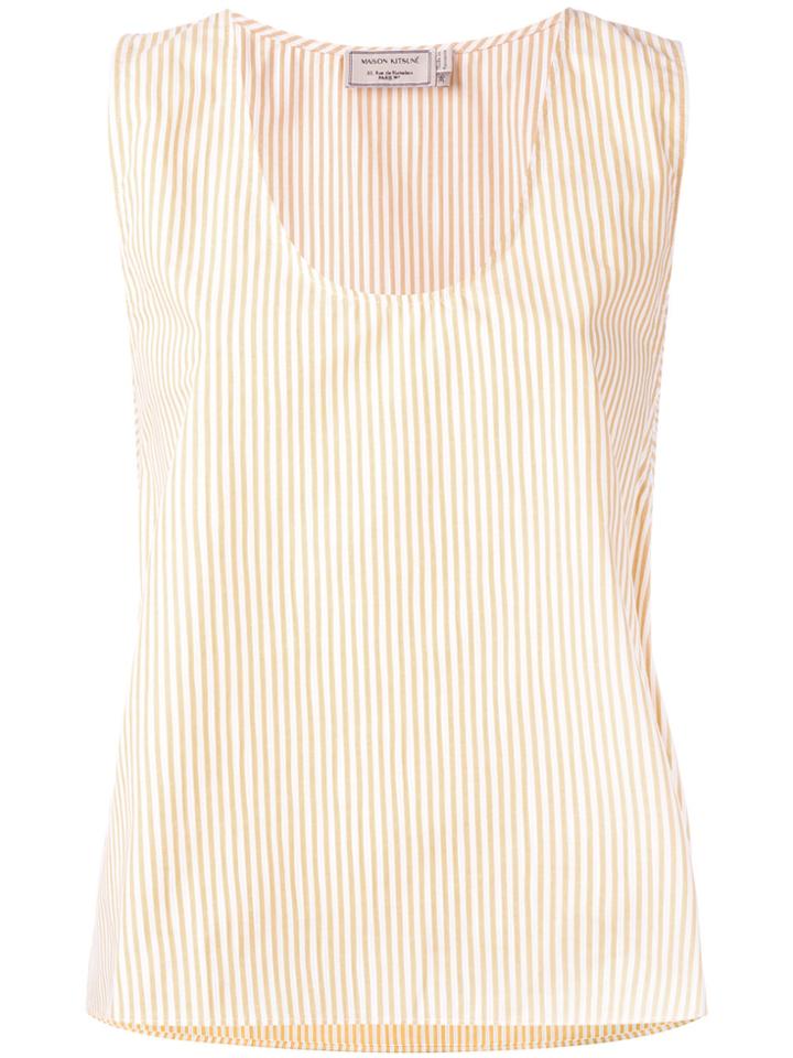 Maison Kitsuné June Side-strap Top - Yellow & Orange