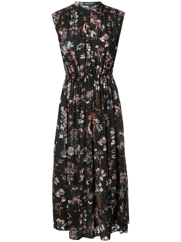 Markus Lupfer Isla Jurassic Garden Print Dress - Black