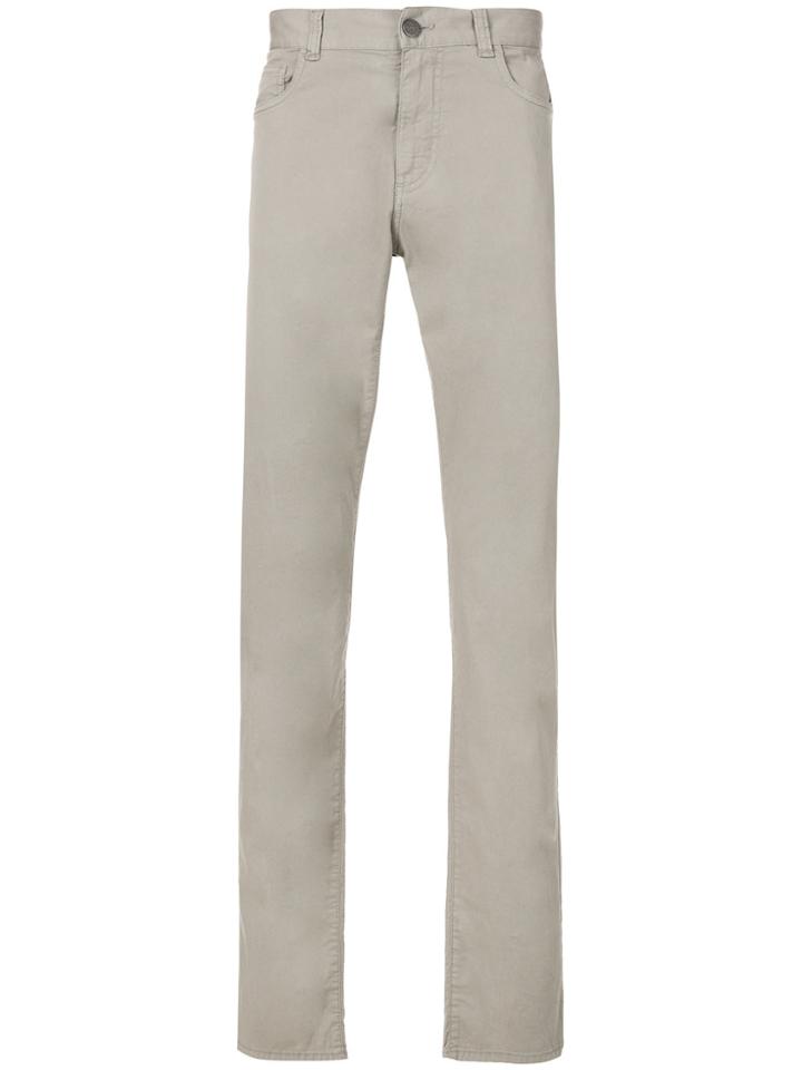 Canali Slim Fit Trousers - Grey