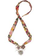 Etro Flower Pendant Necklace - Multicolour