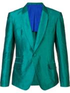 Haider Ackermann Single Button Blazer, Men's, Size: Small, Green, Cotton/rayon/linen/flax/spandex/elastane