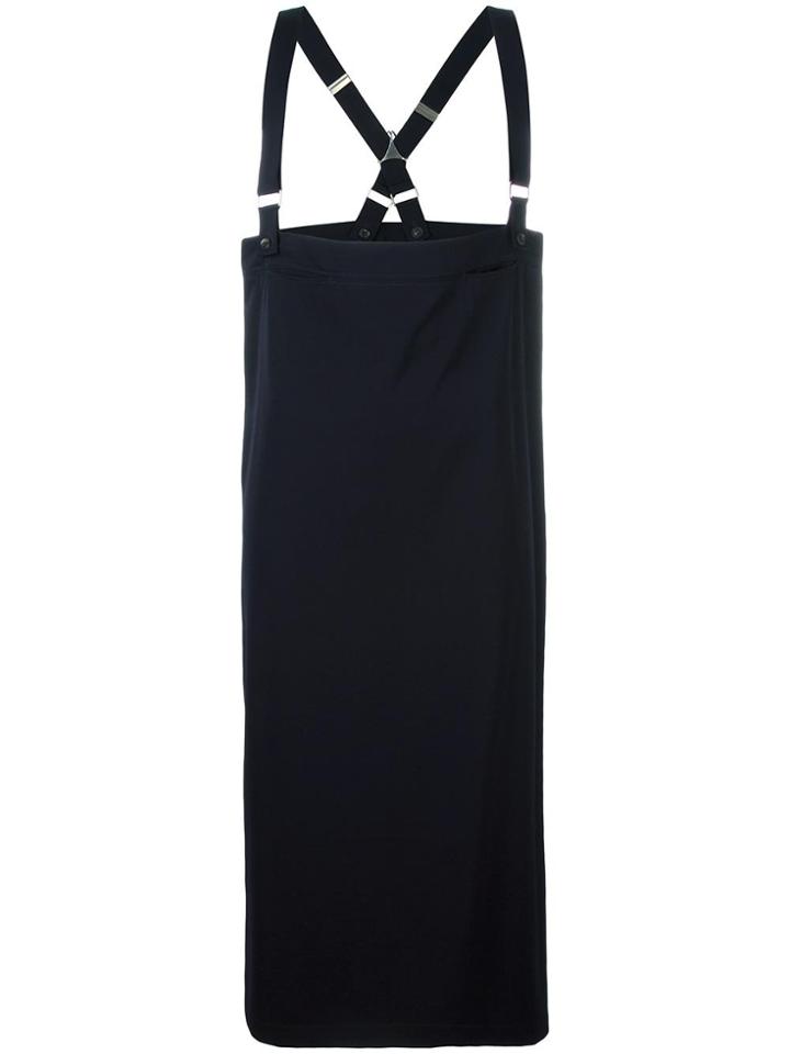Y's By Yohji Yamamoto Vintage 'y's' Braces Skirt - Blue