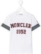 Moncler Kids Logo Print T-shirt, Boy's, Size: 8 Yrs, White