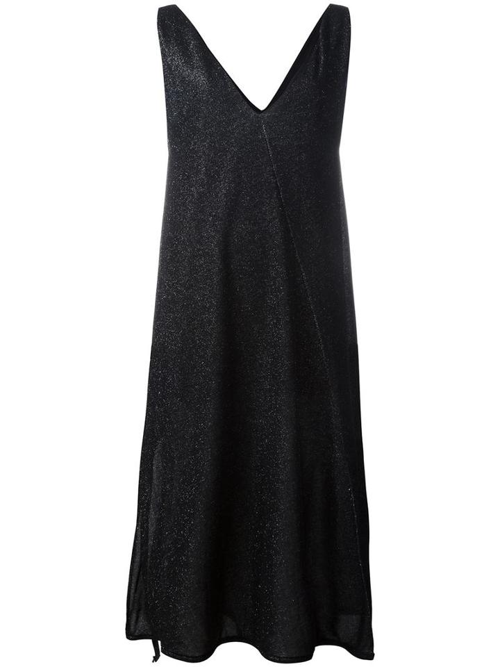 Mm6 Maison Margiela Glitter Dress, Women's, Size: Medium, Black, Viscose/polyamide/polyester