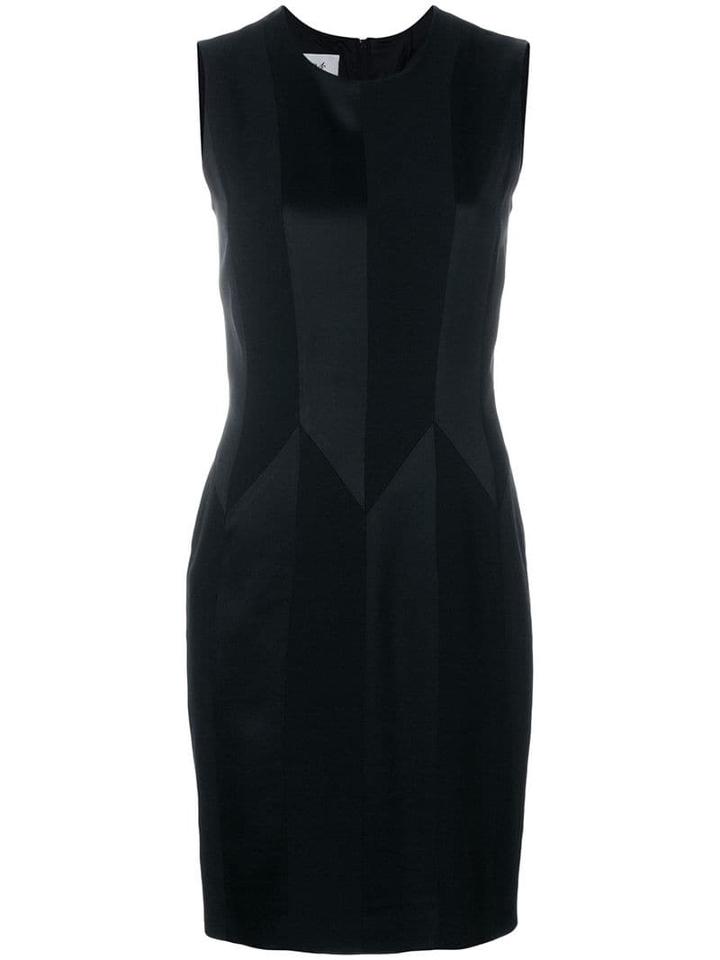 Moschino Pre-owned Tonal Geometric Pattern Sleeveless Dress - Black
