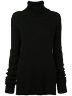 Prabal Gurung Side Slit Turtleneck Sweater - Black
