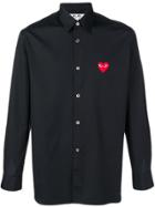 Comme Des Garçons Play Button Down Shirt - Black
