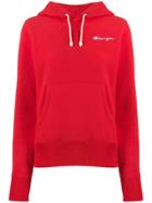 Champion Script Logo Hooded Sweatshirt - Red