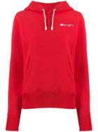 Champion Script Logo Hooded Sweatshirt - Red