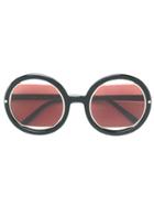 Marni Eyewear Oversized Round Sunglasses - Black