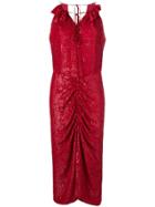 Magda Butrym Gathered Sequin Dress