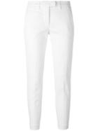 Dondup Cropped Trousers, Women's, Size: 27, White, Cotton/spandex/elastane