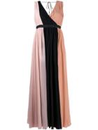 Liu Jo Gathered Colour Block Gown - Pink