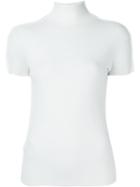 Issey Miyake Cauliflower Structured Funnel Neck T-shirt, Women's, White, Polyester