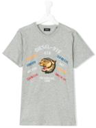 Diesel Kids - Teen Tiger Print T-shirt - Kids - Cotton - 14 Yrs, Grey