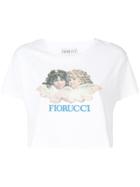 Fiorucci Cherub Print Cropped T-shirt - White