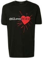 Dolce & Gabbana #dglovesdubai Heart Printed T-shirt - Black