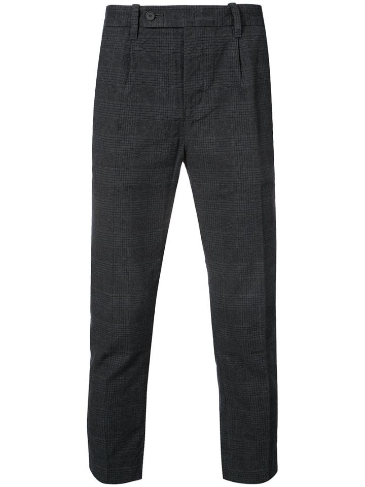 Outerknown - Cropped Check Trousers - Men - Cotton - 36, Grey, Cotton
