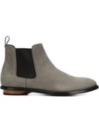 Valas Wood Heel Chelsea Boots - Grey
