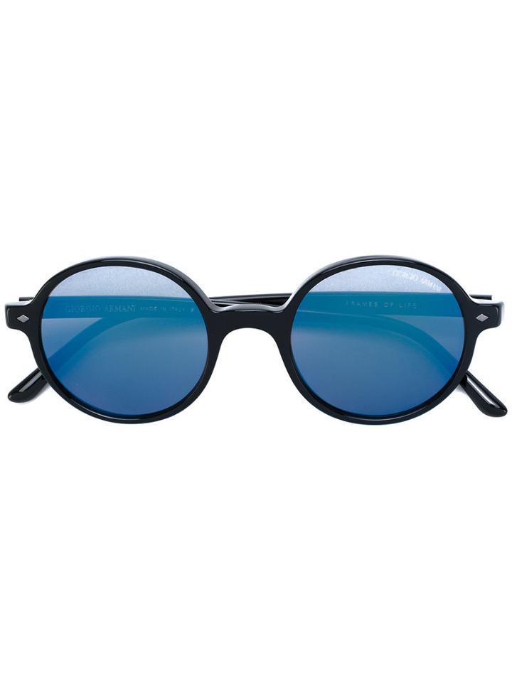 Giorgio Armani - Round Frame Sunglasses - Unisex - Acetate - 49, Black, Acetate