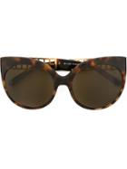 Linda Farrow '388' Sunglasses, Women's, Brown, Acetate/brass