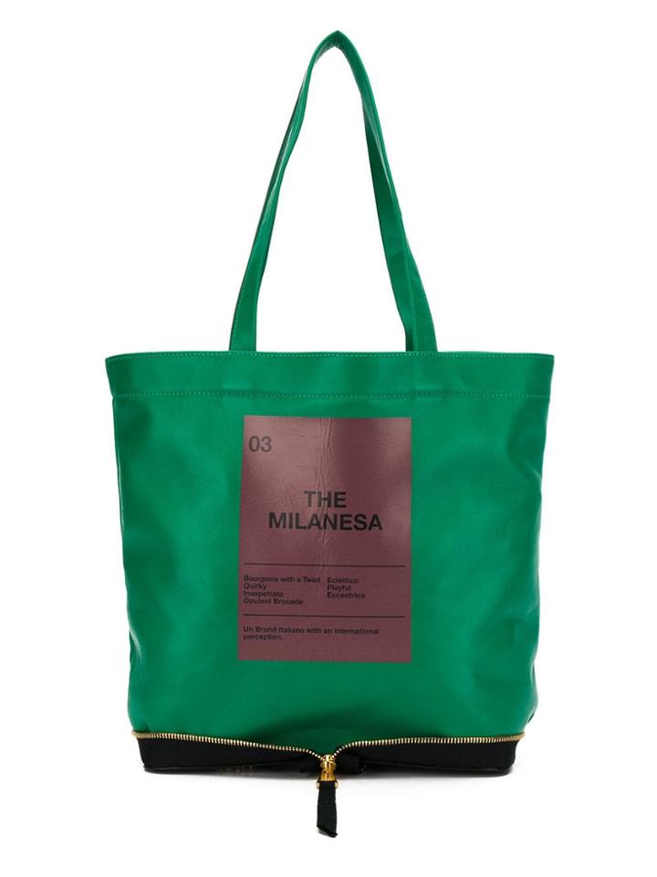 Nº21 Zip Detail Logo Tote Bag - Green