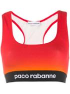 Paco Rabanne Cropped Colour-block Top - Red