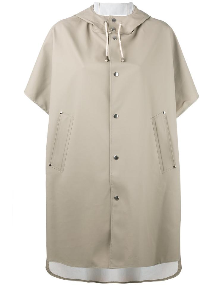Stutterheim - 'pomma' Coat - Women - Cotton/polyester/pvc/metal - One Size, Nude/neutrals, Cotton/polyester/pvc/metal