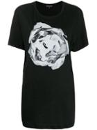 Ann Demeulemeester Contrast Print T-shirt - Black