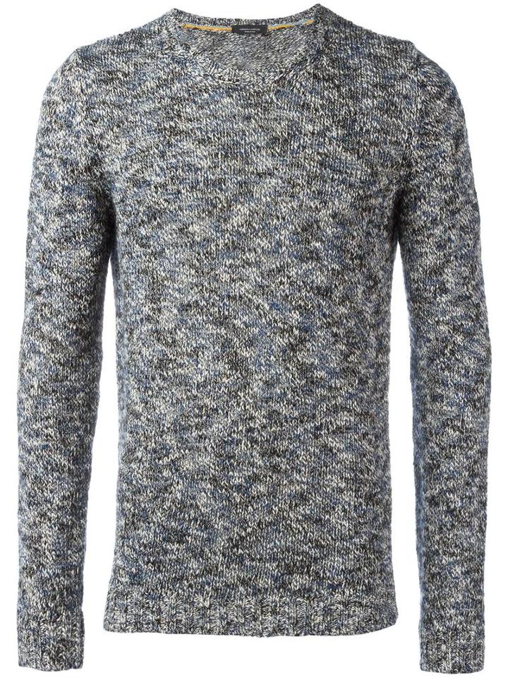 Roberto Collina Crew-neck Jumper, Men's, Size: 52, Black, Cotton/linen/flax/polyamide/viscose