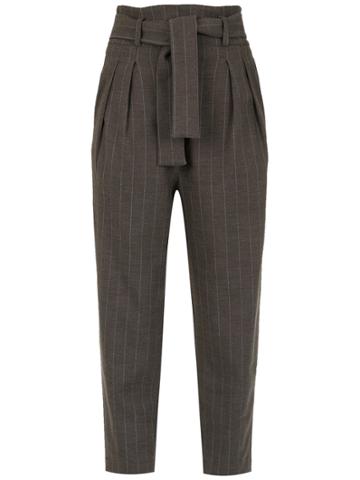 Egrey Drawstring Clochard Trousers - Brown