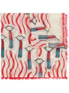 Valentino Lipstick Print Scarf - Nude & Neutrals