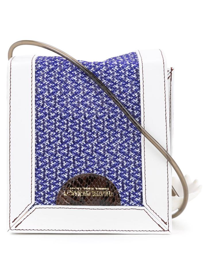 Theatre Products - Textured Shoulder Bag - Women - Leather - One Size, Blue, Leather