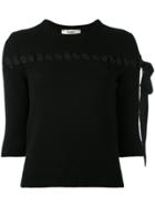 Fendi Embellished Pullover - Black