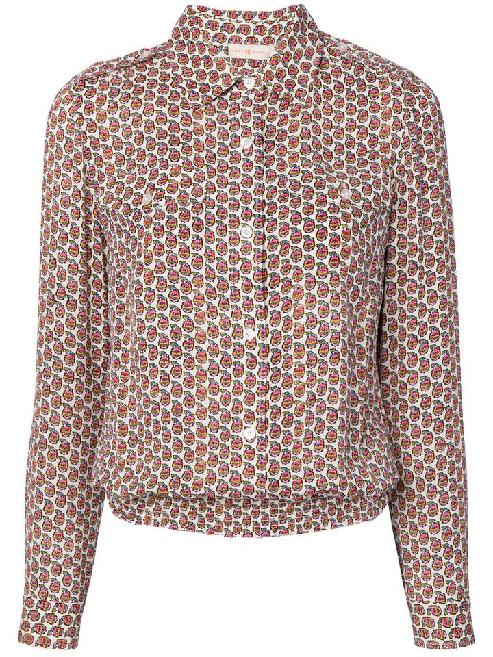 Tory Burch - Allegra Paisley Printed Shirt - Women - Silk - 8, Silk