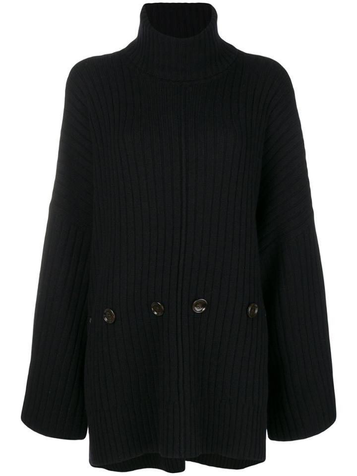 Joseph Ribbed Turtleneck Jumper - Black