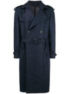 Etro Textured Trench Coat - Blue