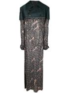 Comme Des Garçons Layered Printed Dress - Blue