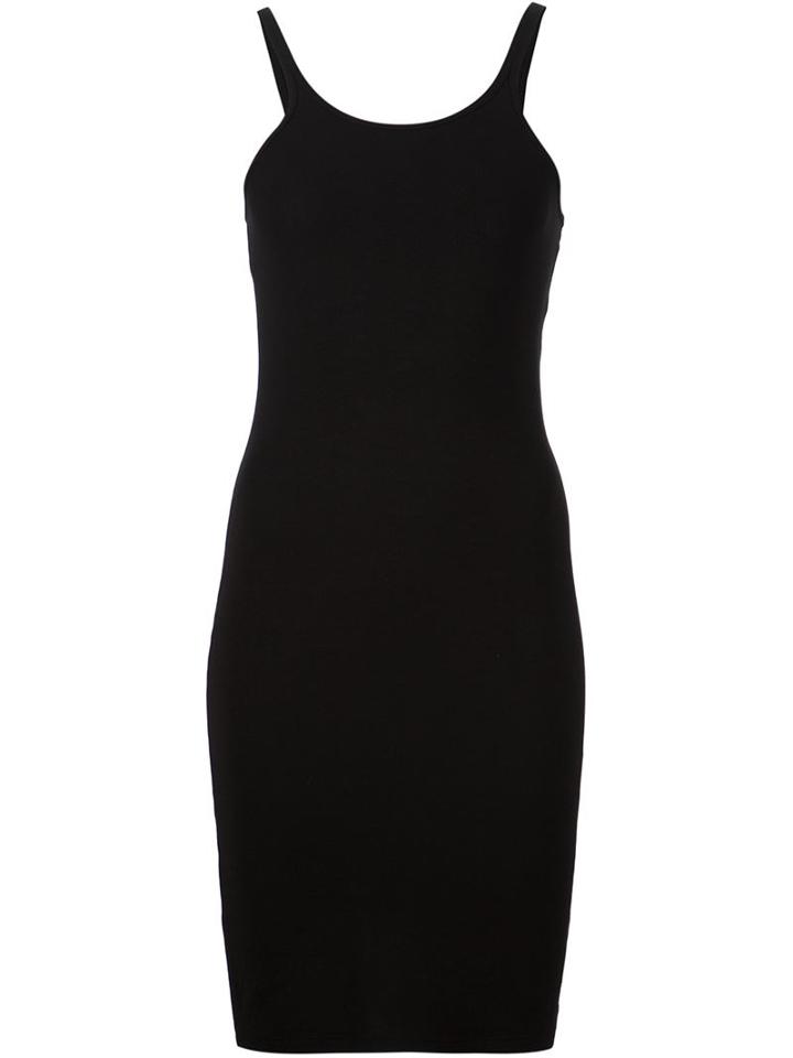 T By Alexander Wang Fitted Tank Dress, Women's, Size: Large, Black, Spandex/elastane/modal
