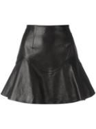 Alexander Wang Pleated Skirt, Women's, Size: 2, Black, Lamb Skin/polyester