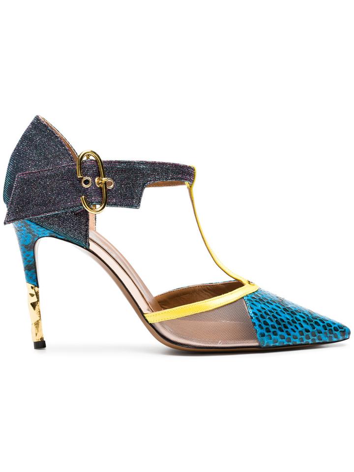 Darmaki Blue And Yellow Gianna 100 Pumps - Multicolour