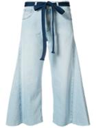 Sonia Rykiel - Wide Leg Cropped Jeans - Women - Cotton - 40, Blue, Cotton