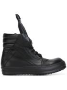 Rick Owens Geobasket Hi-top Sneakers, Men's, Size: 44, Black, Rubber/calf Leather/leather