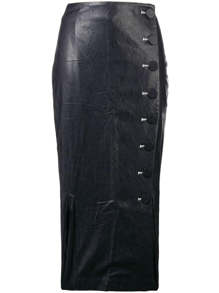 Rejina Pyo Tyler Faux Leather Skirt - Blue