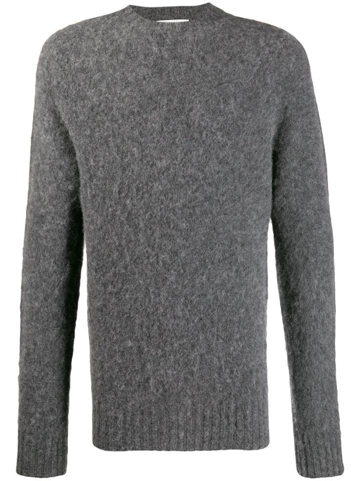 Ymc Regular-fit Crew-neck Jumper - Grey