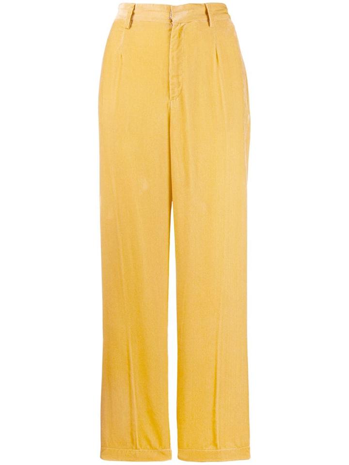 Forte Forte Vaniglia Velvet Trousers - Yellow