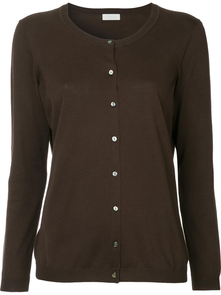 Ballsey Round Neck Cardigan - Brown