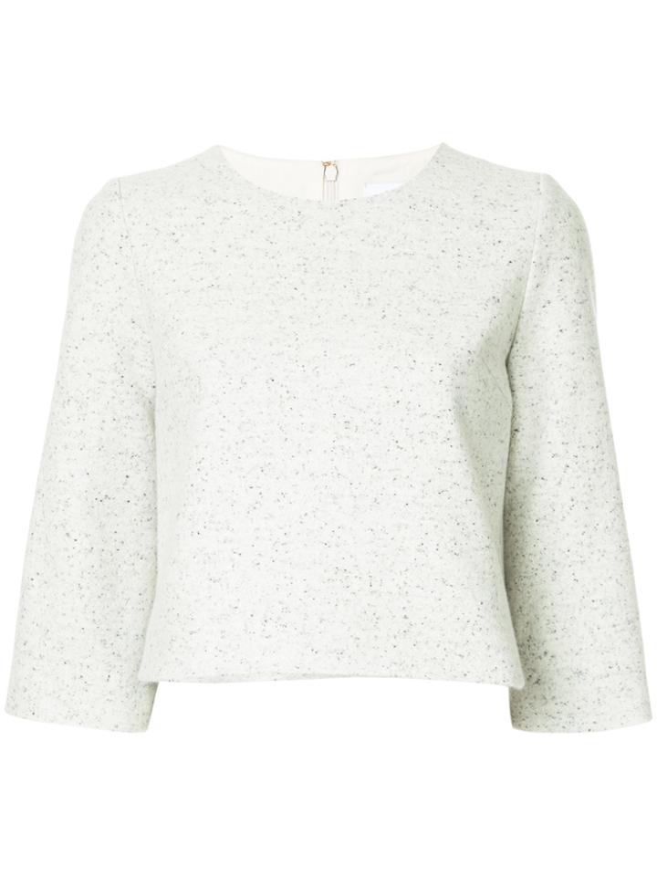 Estnation Cropped Sleeves Jumper - Grey